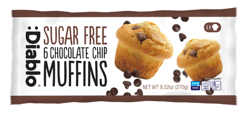 Sugar Free Chocolate Chip Muffins (45g x 6)