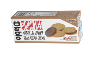 Sugar Free Vanilla Sandwich Cookie with Cocoa Cream (176g)